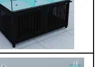 Circular island live seafood display tank reference configuration