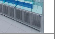 U-shaped island commercial live seafood display tank reference configuration